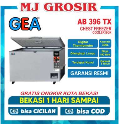GEA AB 396 TX CHEST FREEZER BOX 396TX 330 L LEMARI PEMBEKU 396 LITER