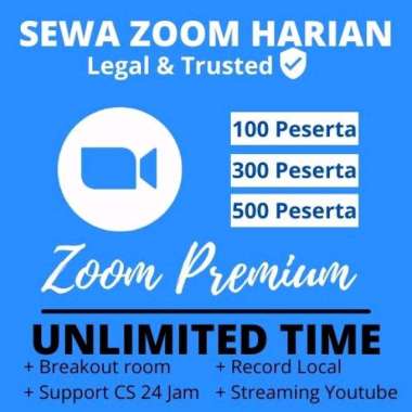 Zoom Meeting Pro Harian 1 Hari 100 300 500 1000 Peserta 300 Peserta
