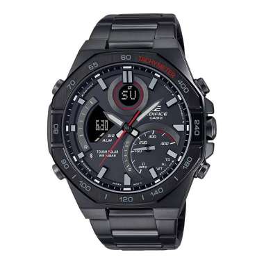 Jam Tangan Pria Casio Edifice ECB-950DC-1ADF Tough Solar Men Digital Analog Dial Black Stainless Ste