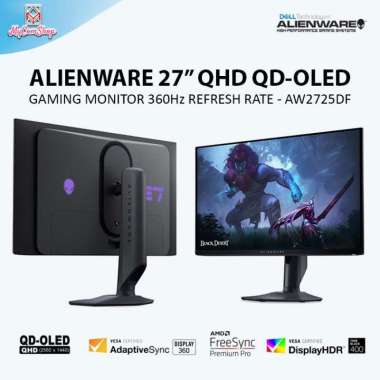 DELL ALIENWARE AW2725DF GAMING MONITOR 27" QHD QD-OLED 360HZ HDR400