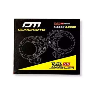 Duromoto M6 - Lampu LED Sorot Motor - Lampu Tembak Duromoto M6