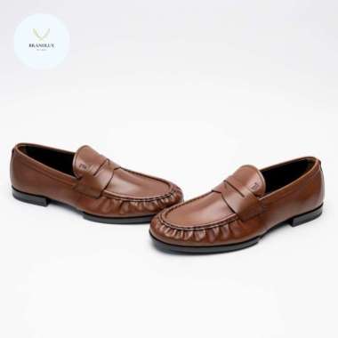 Tod’s Penny Bar Smooth Leather Loafers Brown - 100% Authentic 8
