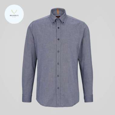 Hugo Boss Rickert Long Sleeves Shirt Blue - 100% Authentic L