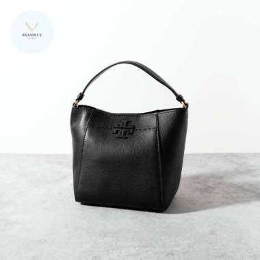 TORY BURCH Mcgraw small bucket bag Goan Sand Black - 100% Authentic Black