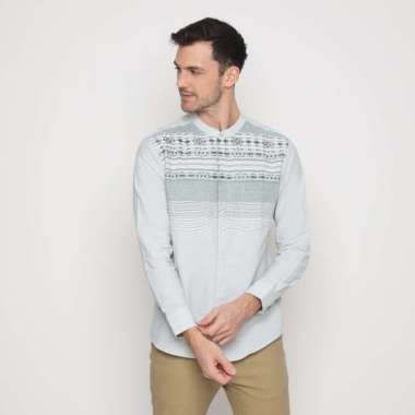 Platini Kemeja Pria Lengan Panjang Katun Hijau Sage 961266 XXL