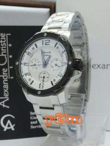 ALEXANDRE CHRISTIE AC 6410 WANITA MULTIFUNGTION SILVER WHITE ORIGINAL