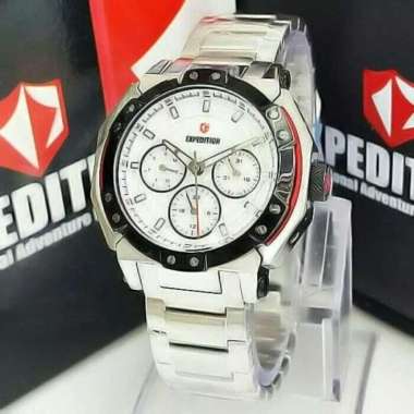 JAM TANGAN EXPEDITION E 6385 E6385 WANITA SILVER WHITE ORIGINAL