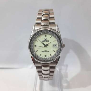 JAM TANGAN PRIA MIRAGE 1579 SILVER WHITE ORIGINAL SILVER WHITE B