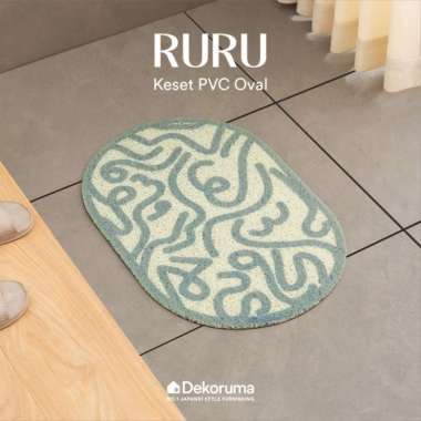Dekoruma RURU Keset PVC Oval Anti Slip 40 x 60 cm