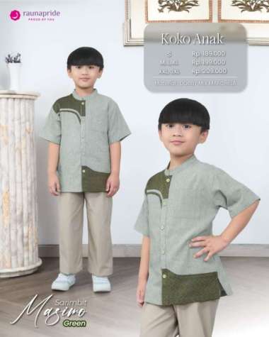 Rauna Sarimbit Keluarga Lebaran 2024 / Masimo Green BOY XXXL