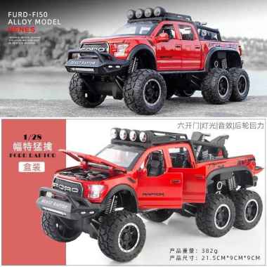 TWH DIECAST FORD F150 RAPTOR TRUCK SKALA 1:24 OFFROAD JEEP OFF ROAD Raptor 1:24 Red