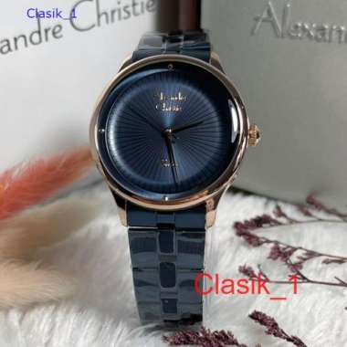 Original 100%!! Alexandre Christie Wanita AC 2974 / AC2974 Rosegold Blue Garansi Resmi 1 tahun
