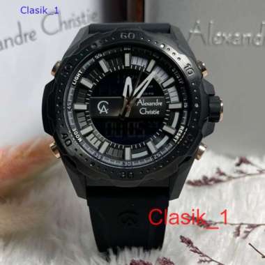 Original 100%!! Jam Alexandre Christie Pria AC 9370 AC9370 Black List Rose Garansi Resmi 1 Tahun