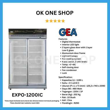 GEA EXPO-1200 IC Display Cooler Showcase 1195L