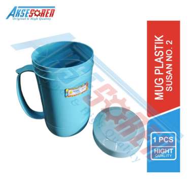 Aksesoren Mug Plastik Torabika Susan 1 Pcs / Gelas Cantel Besar Kecil / Cangkir Kopi Dengan Tutup Ke