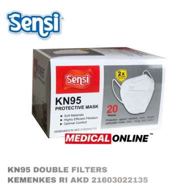 MASKER KN95 KN-95 SENSI MASK ORIGINAL MEDICAL ONLINE White