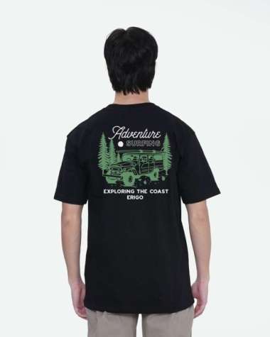 Erigo T-Shirt Adventure Surfing Black Unisex XXL