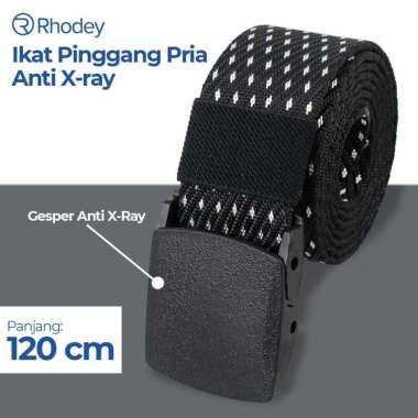 Ikat Pinggang Pria Anti X-ray Plastik Non Metal CBFJ0055 Ikat Pinggang Pria Kulit Sabok Sabuk Casual