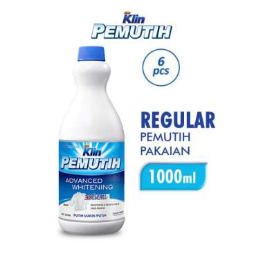 Soklin Pemutih Reguler Botol 1000 mL [6 pcs]