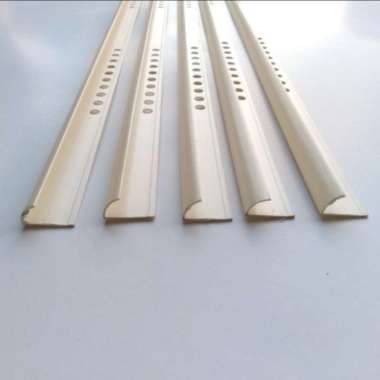 Tile trim Kuku Macan List Kramik Keramik Granit Teltrim Plastik 120 cm - Cream Cream