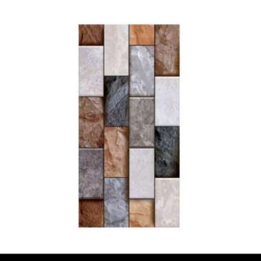 Uno Prato Keramik Dinding Timbul Matt Beige 25 x 50 cm