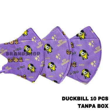 Mouson Duckbill Anak BT21 Masker 4ply isi 50 pcs Chimmy 10 pcs