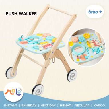 MALOTOYS - Baby Push Walker Xylophone Busy Board Mainan Dorongan Bayi Untuk Belajar Jalan Malo Toys 