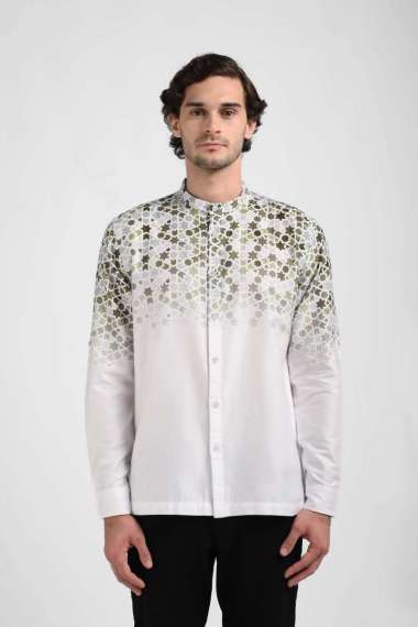 MANZONE Kemeja Shanghai lengan Panjang Pria AZKA - White WHITE XXL