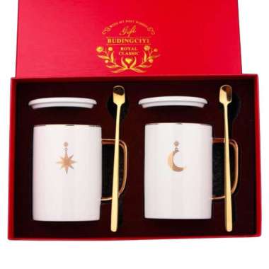 Hampers Mug Couple gelas parcel hadiah lebaran idul fitri wedding