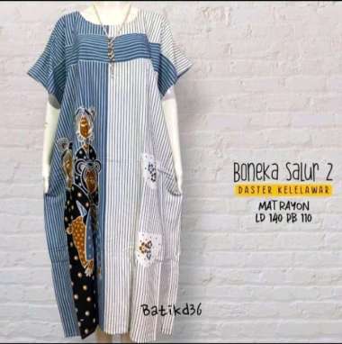 Daster Batik Kelelawar Jumbo Boneka Bahan Rayon Super Boneka-AbuAbu