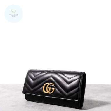 GUCCI GG marmont continental wallet Black - 100% Authentic