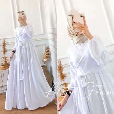 Aleta Gamis Dress Maxy PREMIUM BERKUALITAS Putih