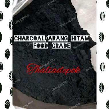 CHARCOAL/ARAH HITAM BUBUK 100GR, PEWARNA HITAM ALAMI, AMAN DIMAKAN