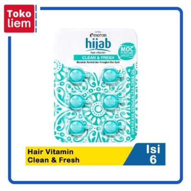 Emeron Hair Vitamin (Hijau) Hijab Clean & Fresh 6x1mL