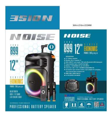 Speaker Portable Wireless Noise-899-O 12 Inch Karaoke Bluetooth