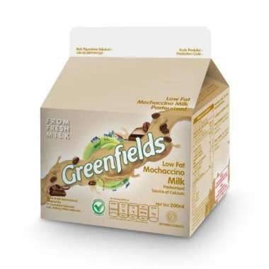 Promo Harga GREENFIELDS Fresh Milk Low Fat Mochaccino 200 ml - Blibli