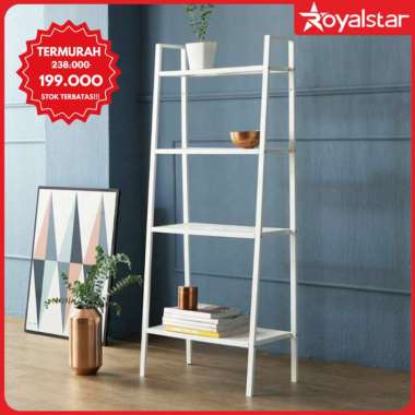 Royalstar Rak Pajangan Ruang Tamu 3 Susun Putih Kecil