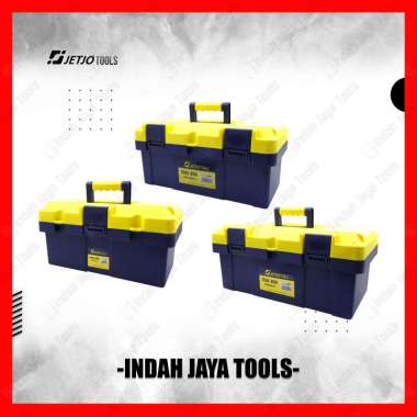 JETJO Toolbox PLASTIK Tool Box Kit - Kotak Tempat Kunci Perkakas Set 40 x 21 x 20 cm