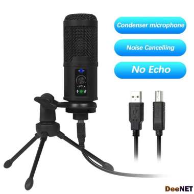 Microphone Condenser USB DJ Live Recording with Stand - BM-65