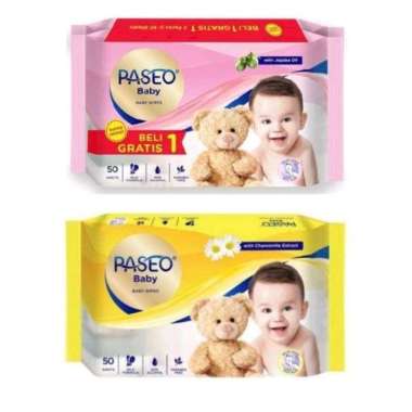 Paseo Baby Wipes Jojoba 50s Jojoba (Pink) Paseo Baby Wipes