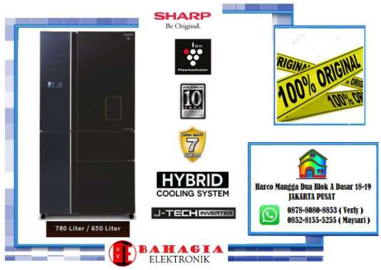 Sharp Kulkas 5 Pintu Sj-Ifx96Pdg-Bk Promo