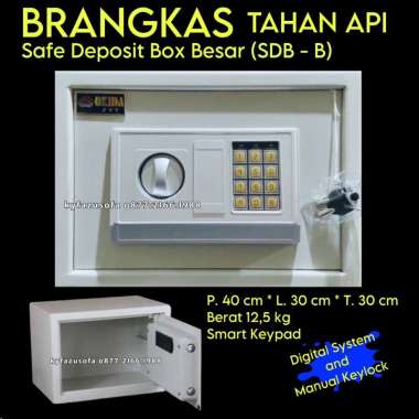 Brankas Hotel Tahan Api / Safe Deposit Box Brangkas Kantor Uang SDB-K, Kecil