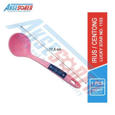 Aksesoren Irus Plastik Lucky Star [Ukuran Kecil/Sedang/Besar] / Centong Sayur / Sendok Cekung Kecil