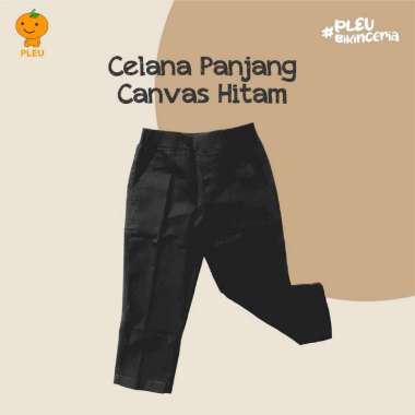 PLEU Celana Panjang Canvas Hitam | Celana Panjang Anak Laki Laki Usia 1-8 Tahun 12 bulan Hitam