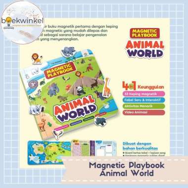 Buku Magnetic Playbook Animal World by Ziyad Books