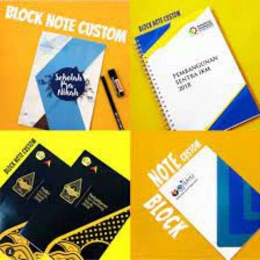Souvenir cetak print Custom A6 ukuran 10cmx14.5 cm, 40 lembar (80 halaman) Blok notes, block notes P
