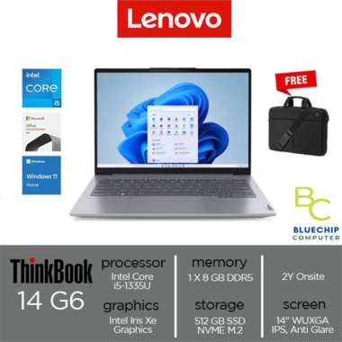 Lenovo ThinkBook 14 G6 IRL Laptop 14" Intel Core i5-1335U 8GB 512GB SSD Arctic Grey