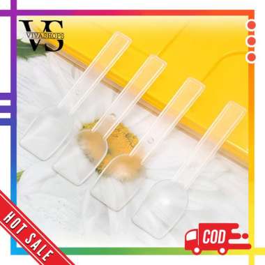 Sendok Kecil Plastik Bening Ice Cream / Sendok Jelly Puding Ice Cream Kecil / Sendok STB / Sendok pl