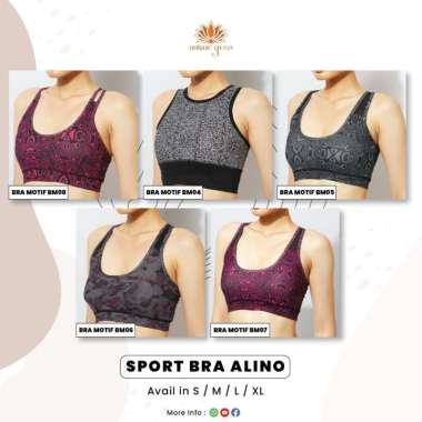 VERISH Sport Bra Yoga Motif / Bra Yoga Pilates Aerobic Terbaru / Sport Bra Yoga Bra Motif BM 08 M
