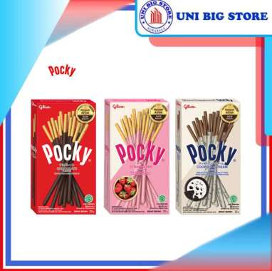 Glico Pocky Mini Stick Coklat Strawberry Cookies Cream 22 gr Cookies Cream